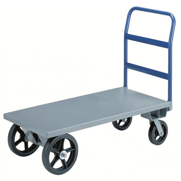 Heavy-Duty Platform Trucks, 3000 lbs Cap, Rubber Tired Wheels, 36"x60"
